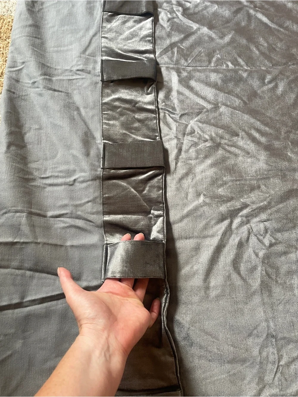 West Elm Velvet Curtains 4 panels 95 in